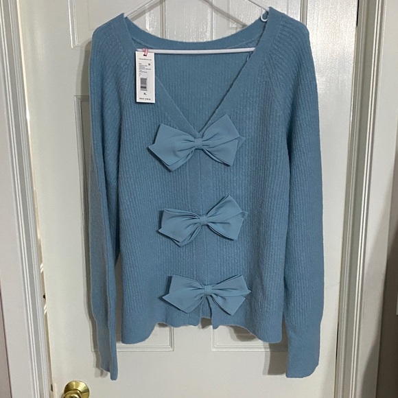 Vineyard Vines Sweaters - Vineyard Vines Seacliff Blue Bow Back Sweater XL NWT